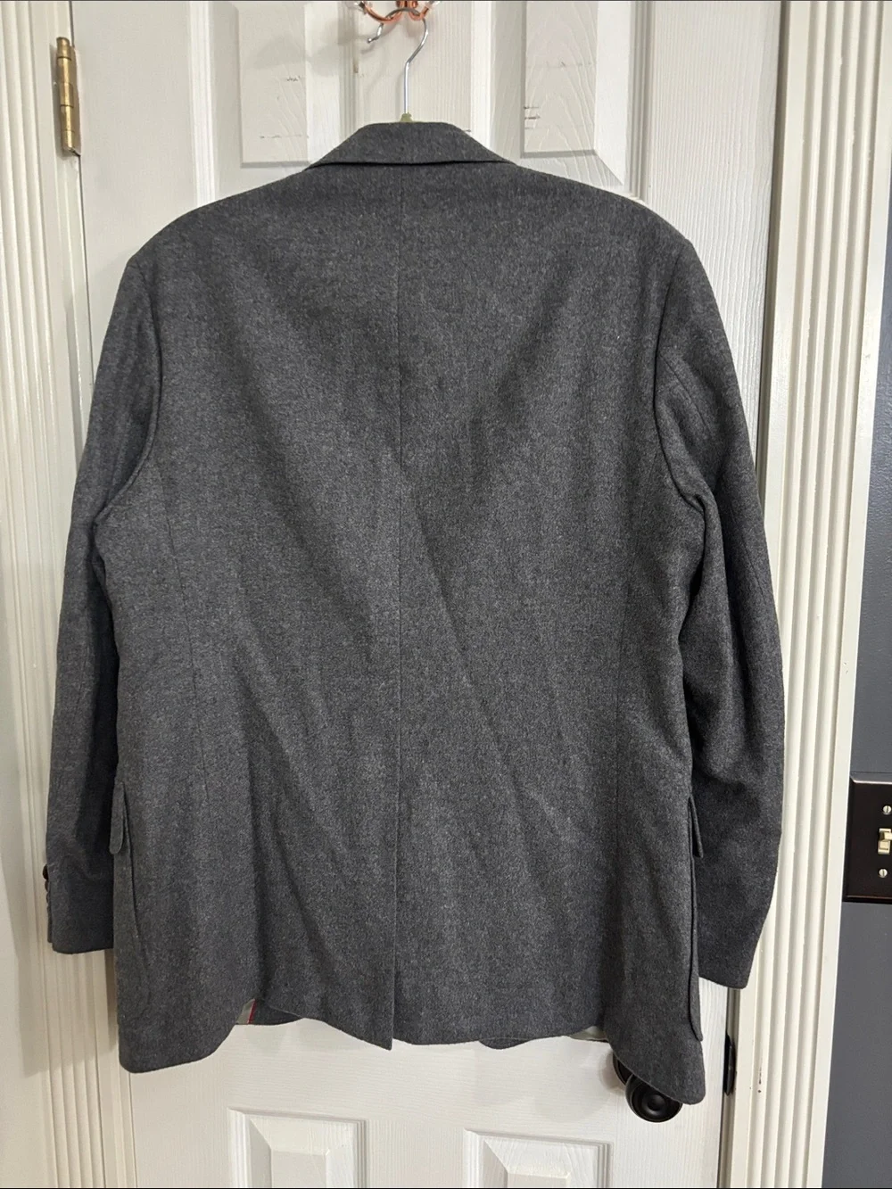 Classic Men's Gray Camel Hair Wool Blazer